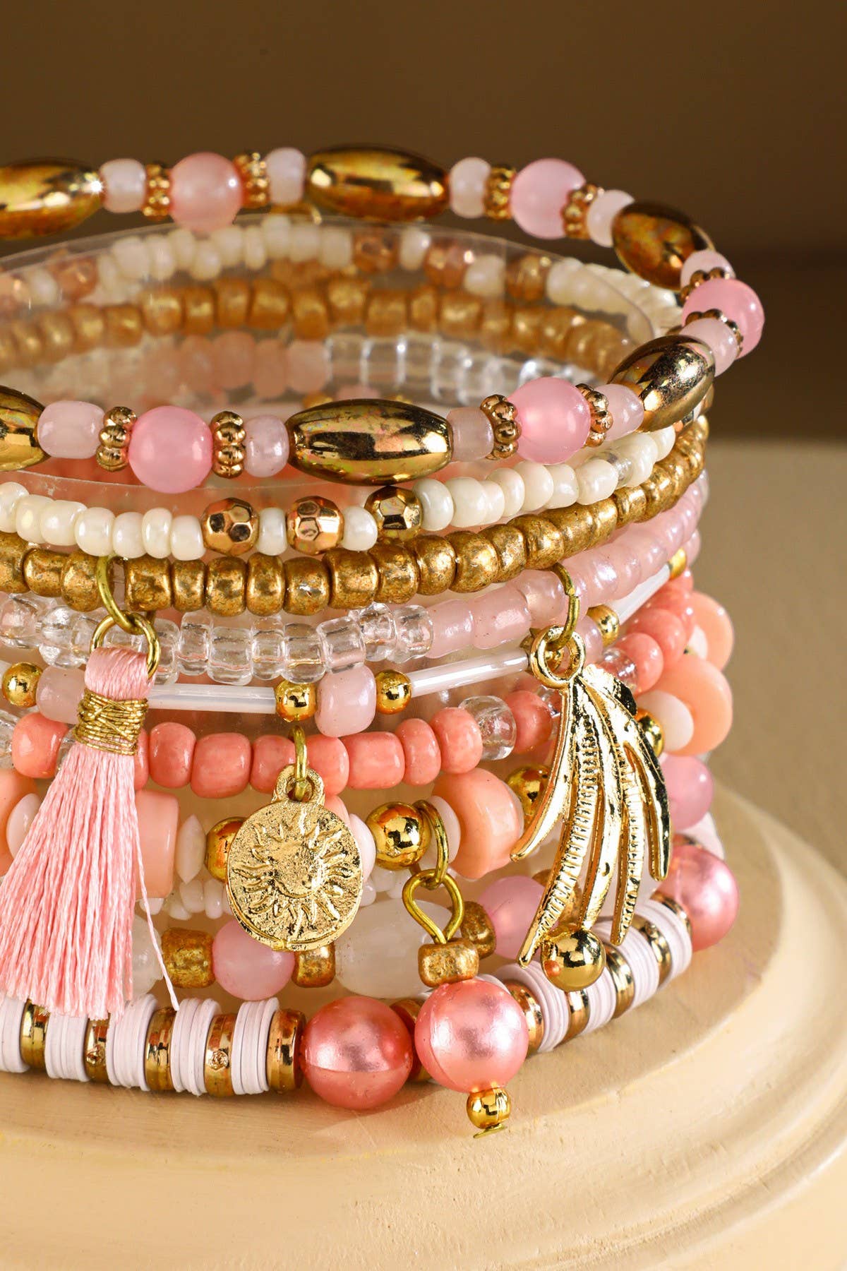 10 Layered Stretchable Stacking Bracelet Set