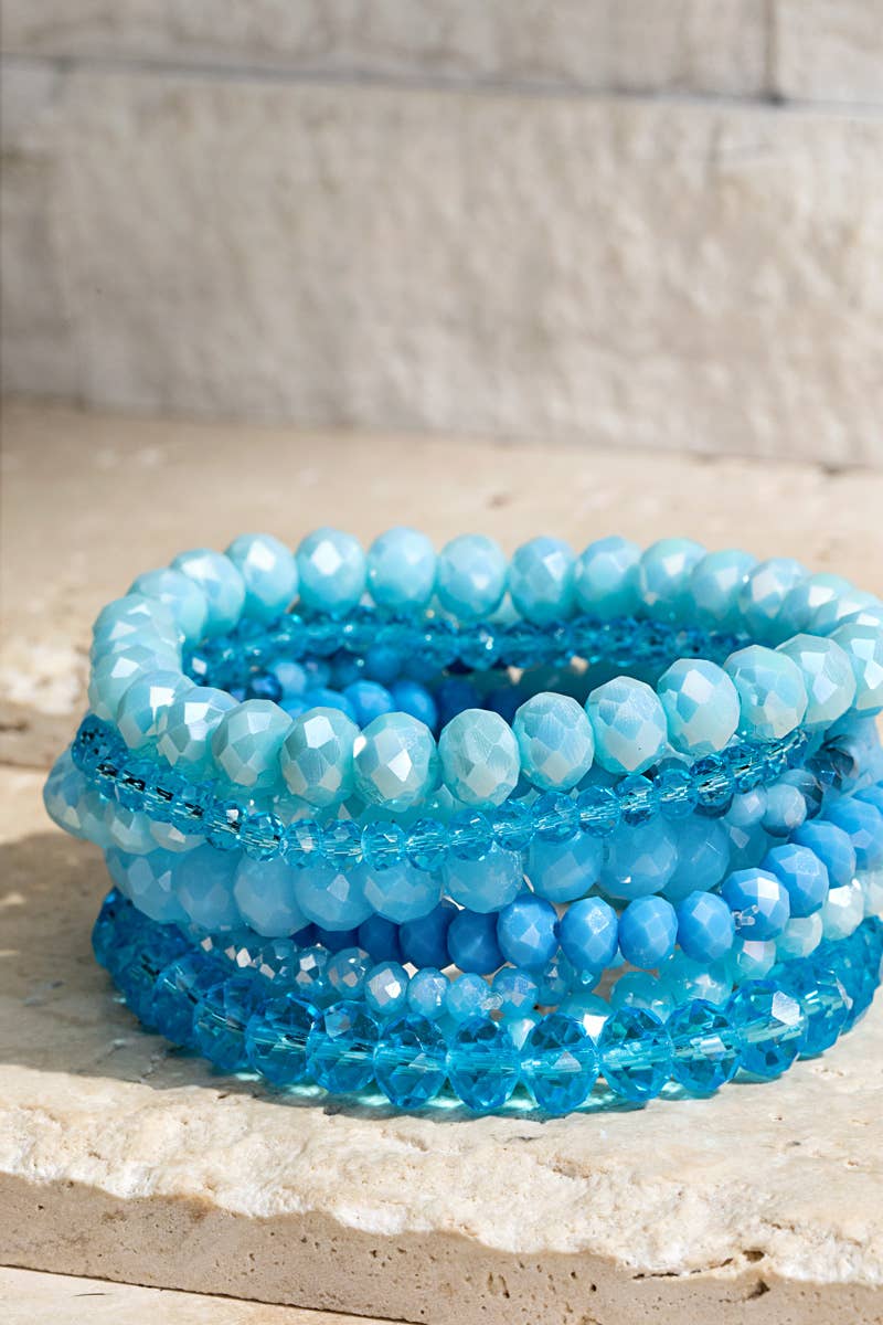 Glass Bead 9 Set Bracelet