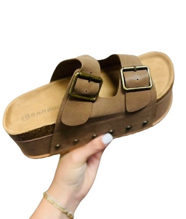 Thick Bottom Clog Sole Buckle Sandal