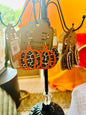 Leather Pumpkin Earrings