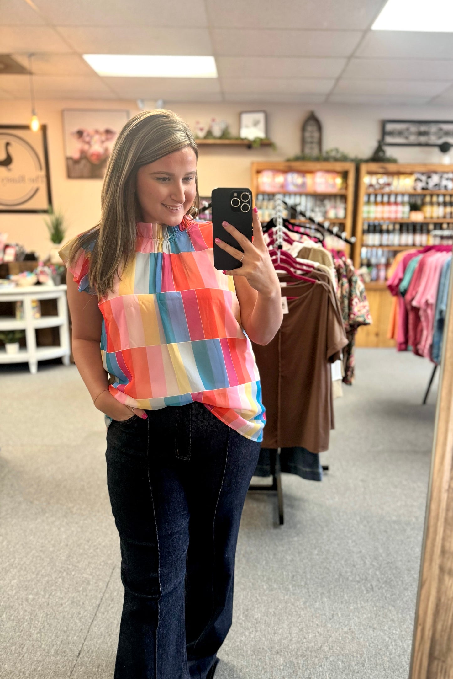 Colorblock Dress Top