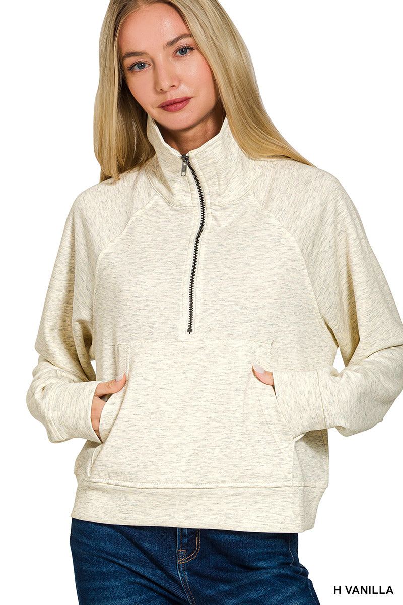 Scuba Half Zip Pullover with Kangaroo Pocket