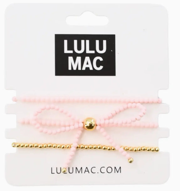 LuLu Mac 3 pc Bow Bracelet Set