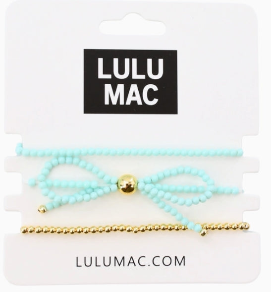 LuLu Mac 3 pc Bow Bracelet Set