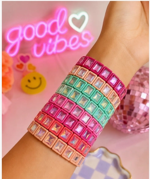 LuLu Mac Stretch Rhinestone Bracelet