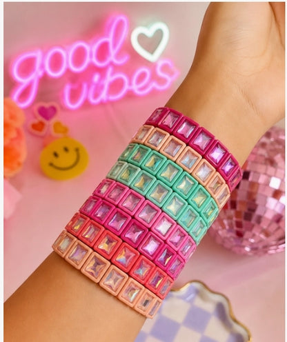 LuLu Mac Stretch Rhinestone Bracelet