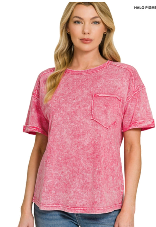 Halo washed relaxed fit tee