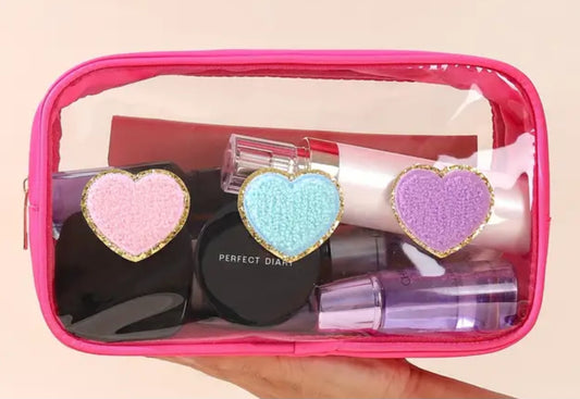 Heart Patch Cosmetic Bag