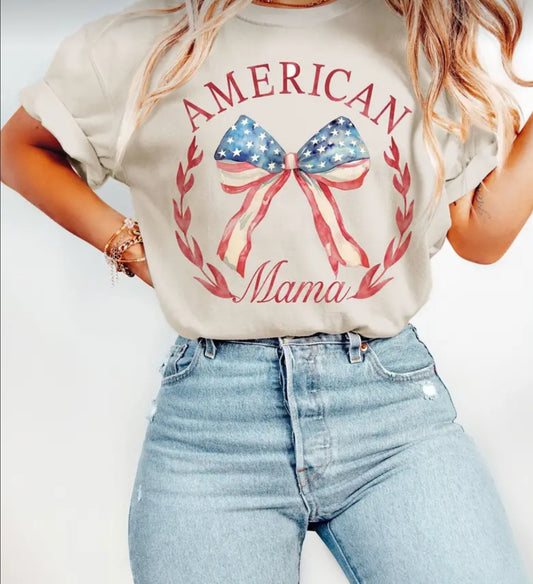 Bow Print Mama tee