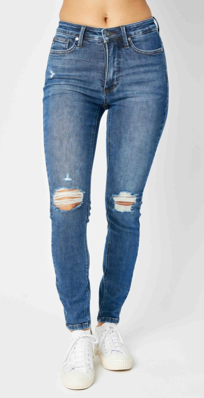 Judy Blue Midrise Tummy Control Skinny Jeans