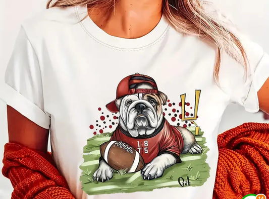 GA Football Dog Graphic Tee
