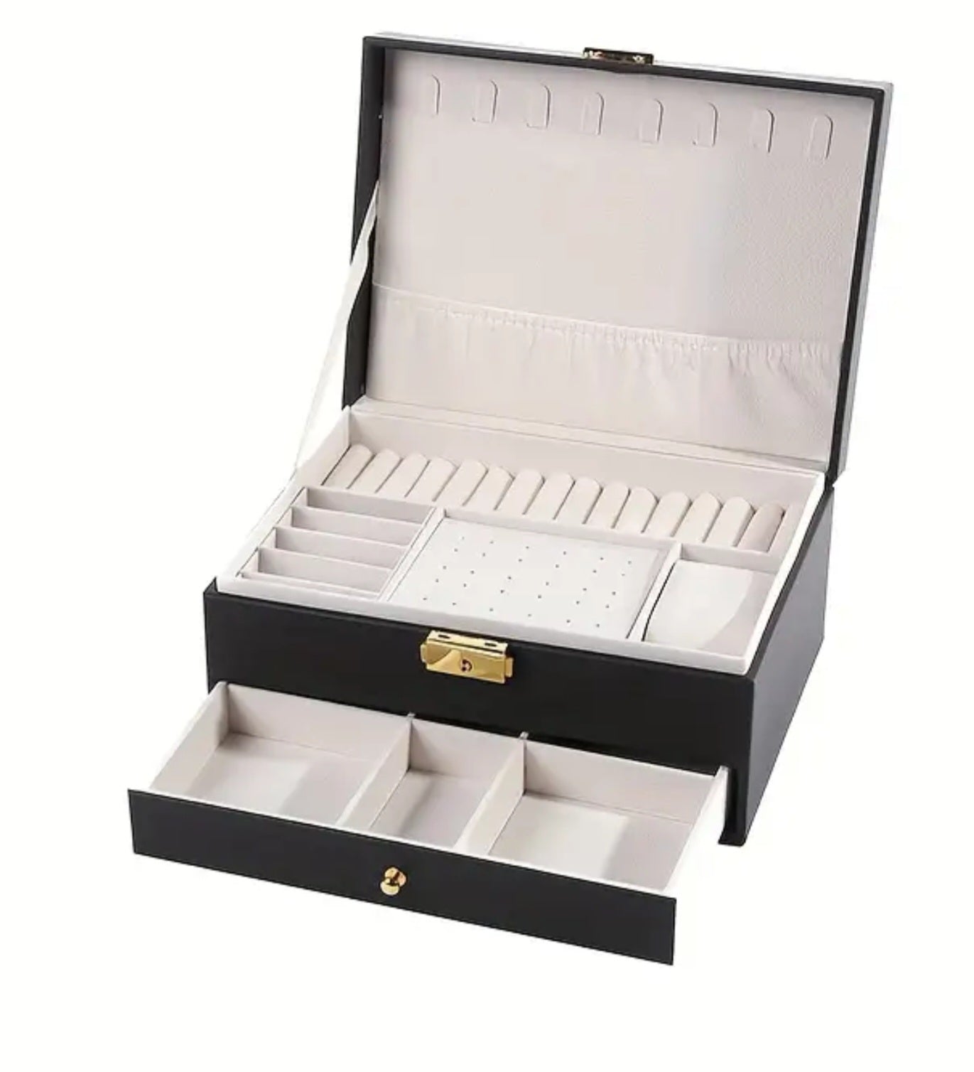 Faux Leather Jewelry Box