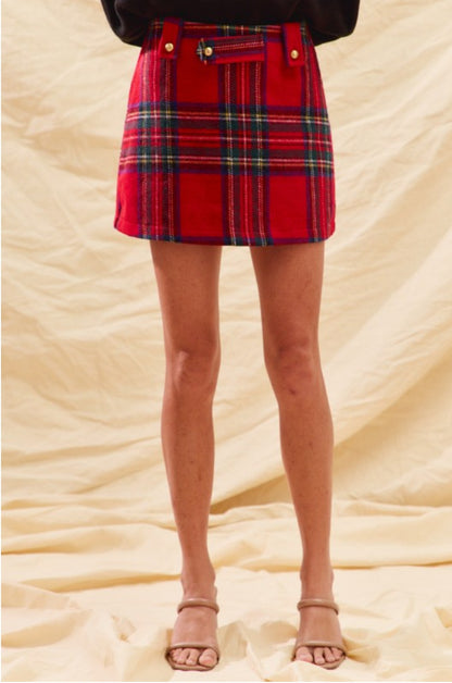 Holiday Plaid Skorts