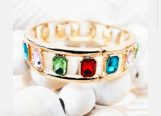 Multi-Color Dressed To Dazzle Stretch Bracelet