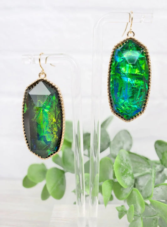 Mia Black Opal Earrings
