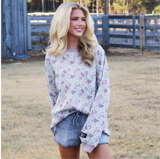 LuLu Mac Long Sleeve Waffle Top