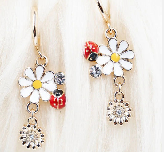 Crystal Avenue Ladyluck Petals Goldtone Earrings