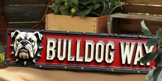 Aluminum Bulldog Sign