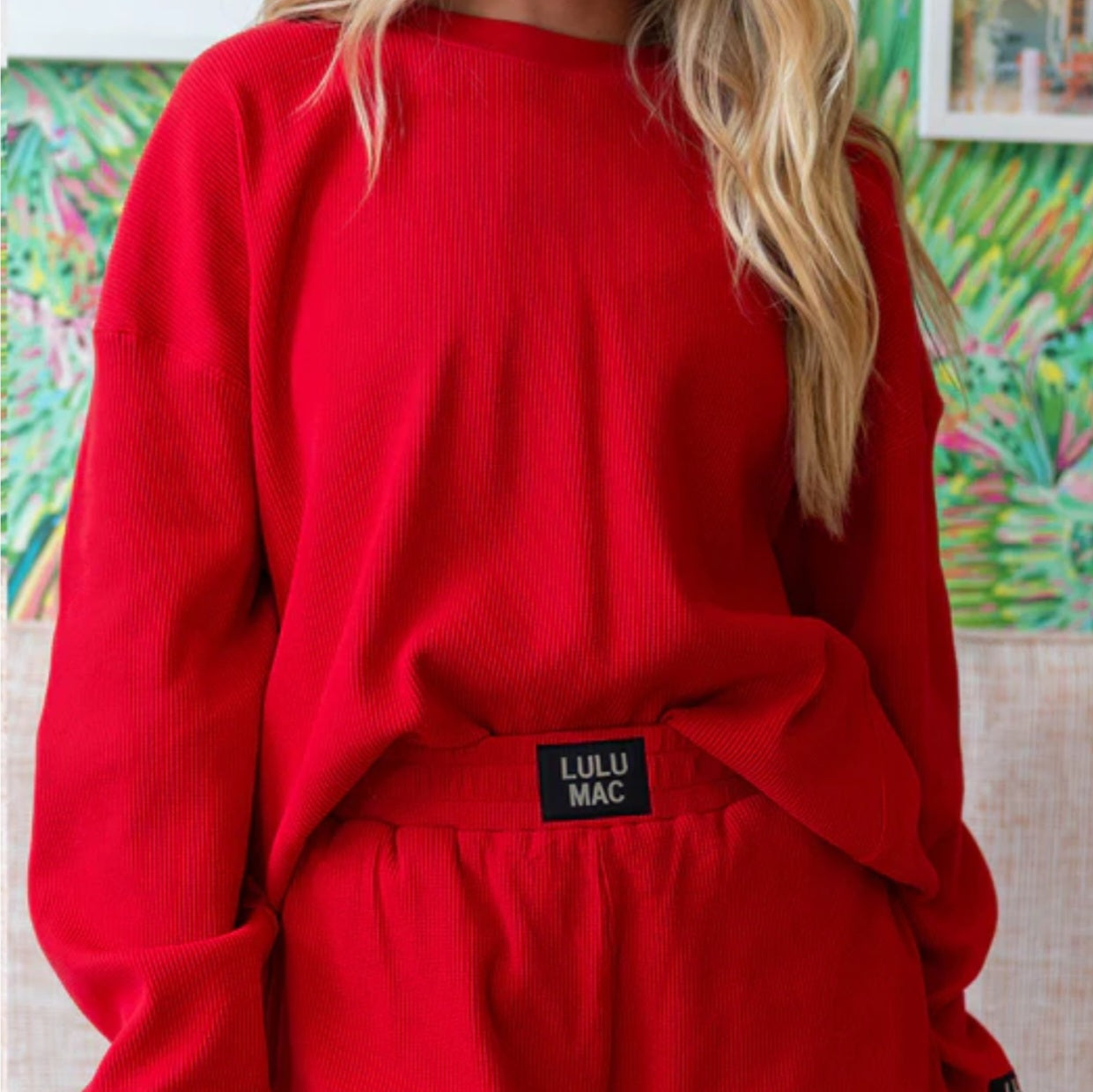 LuLu Mac Long Sleeve Waffle Top