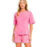 Snow Washed Short Sleeve Tee and Shorts Set