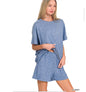 Melange Short Sleeve Tee and Shorts Set