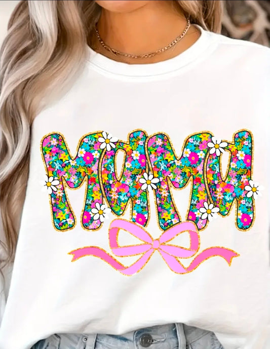 Retro Floral Mama T-Shirt