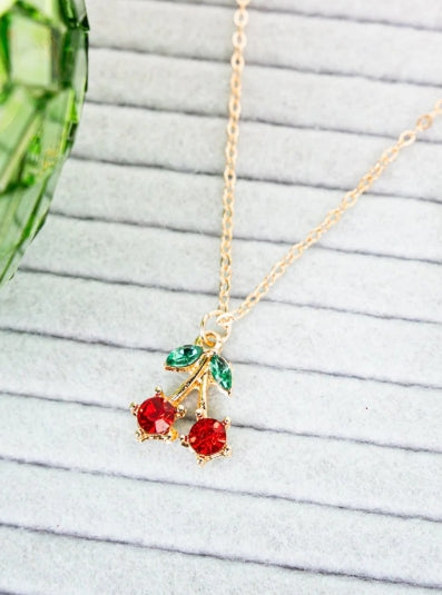 Crystal Avenue The Cherry Best Crystal Goldtone Necklace