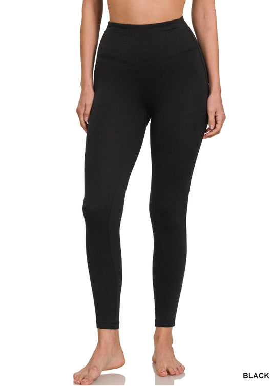 Brushed microfiber full length leggings