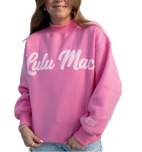 LuLu Mac Mock Neck Script Sweatshirt