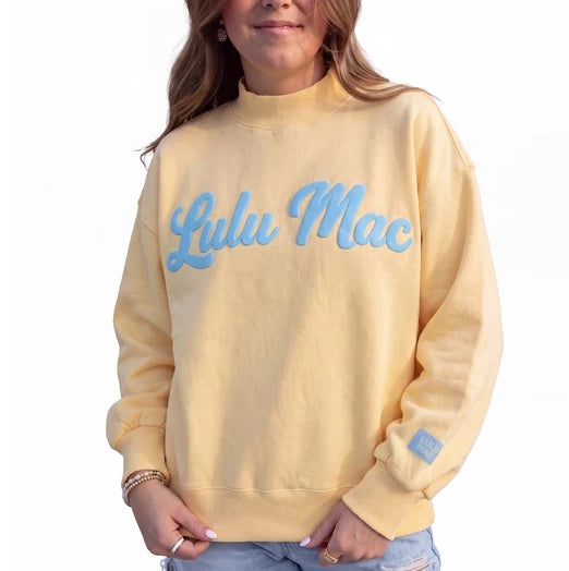 LuLu Mac Mock Neck Script Sweatshirt