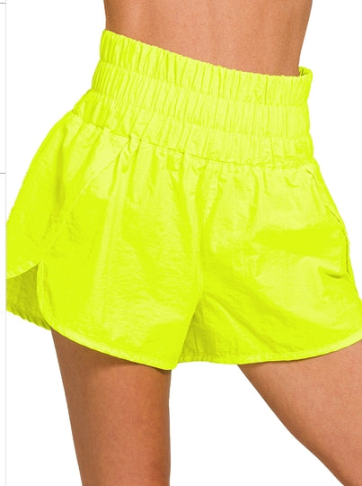 Smocked Waist Athletic Shorts