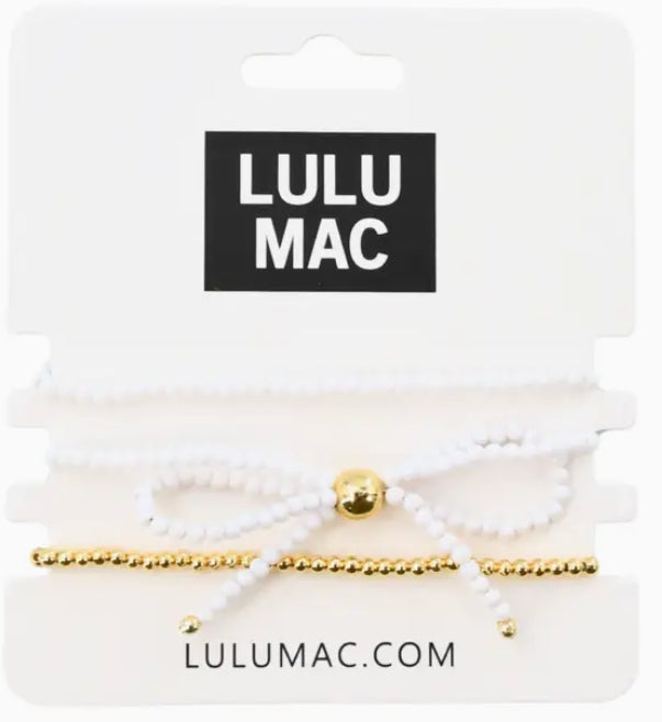 LuLu Mac 3 pc Bow Bracelet Set