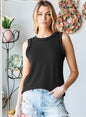 Sleeveless Solid Ribbed Top