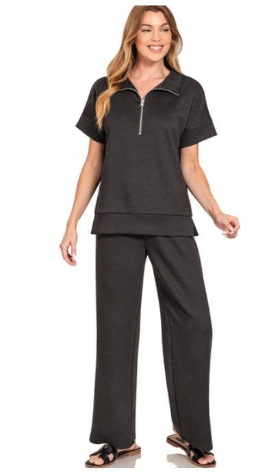 Scuba Half Zip Top & Pants Set