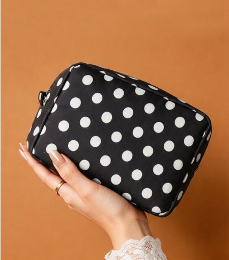 Polka Dot Cosmetic Travel Pouch