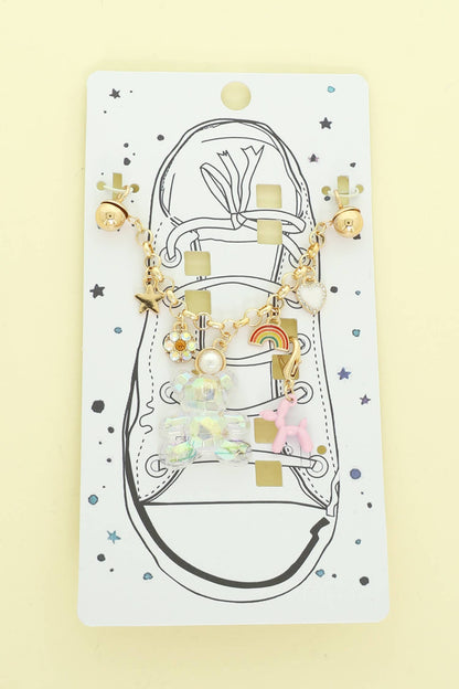 Rhinestone & Pearl Embellished Shoe Chain and Charm Set
