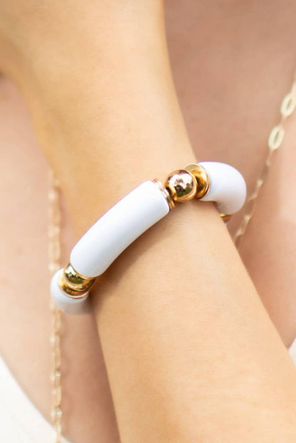 Resin and Metal Beads Bracelet