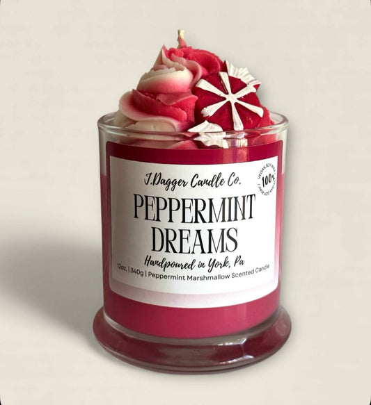 Peppermint Dream Dessert Soy Candle, 12oz.