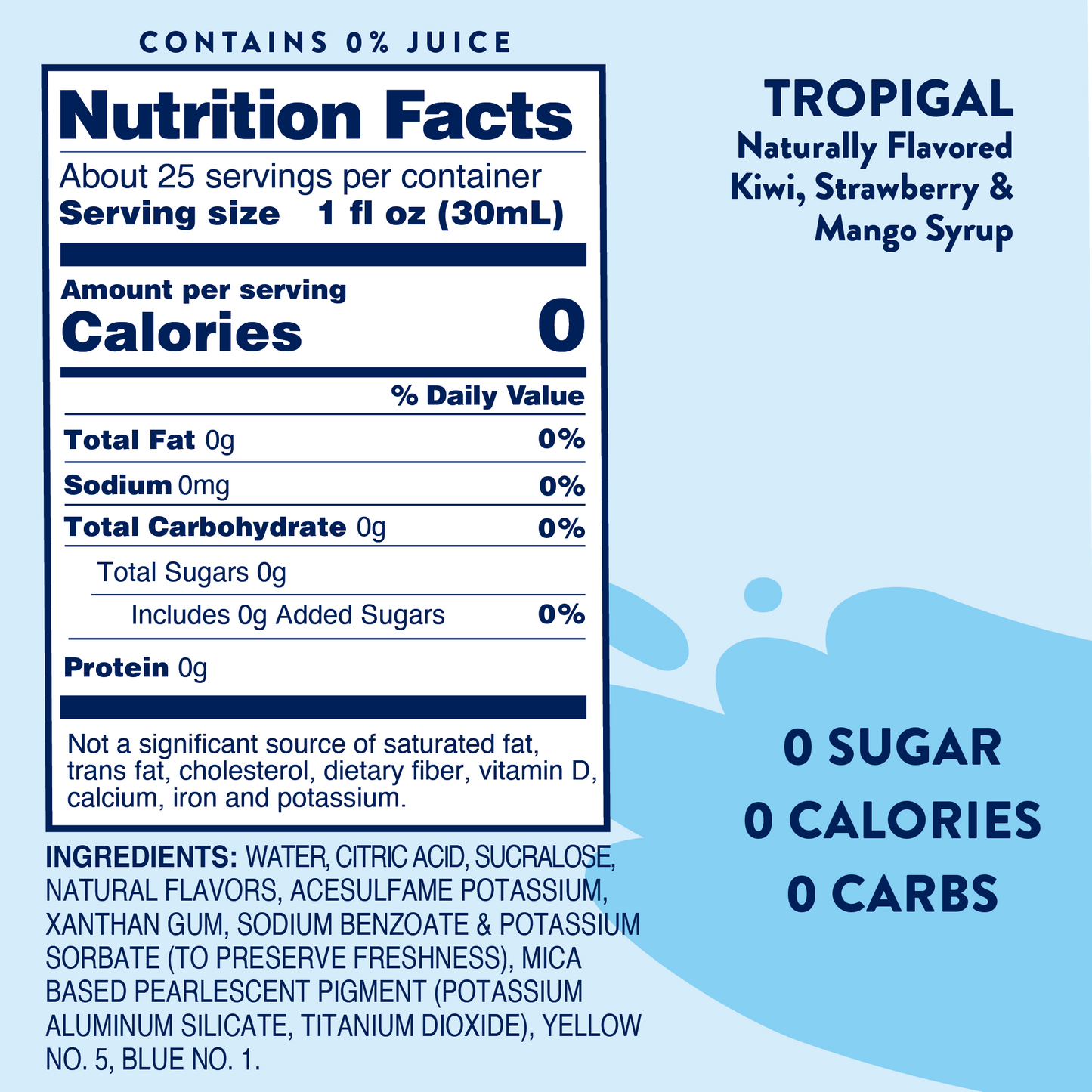 Sugar Free Tropigal Skinny Syrup