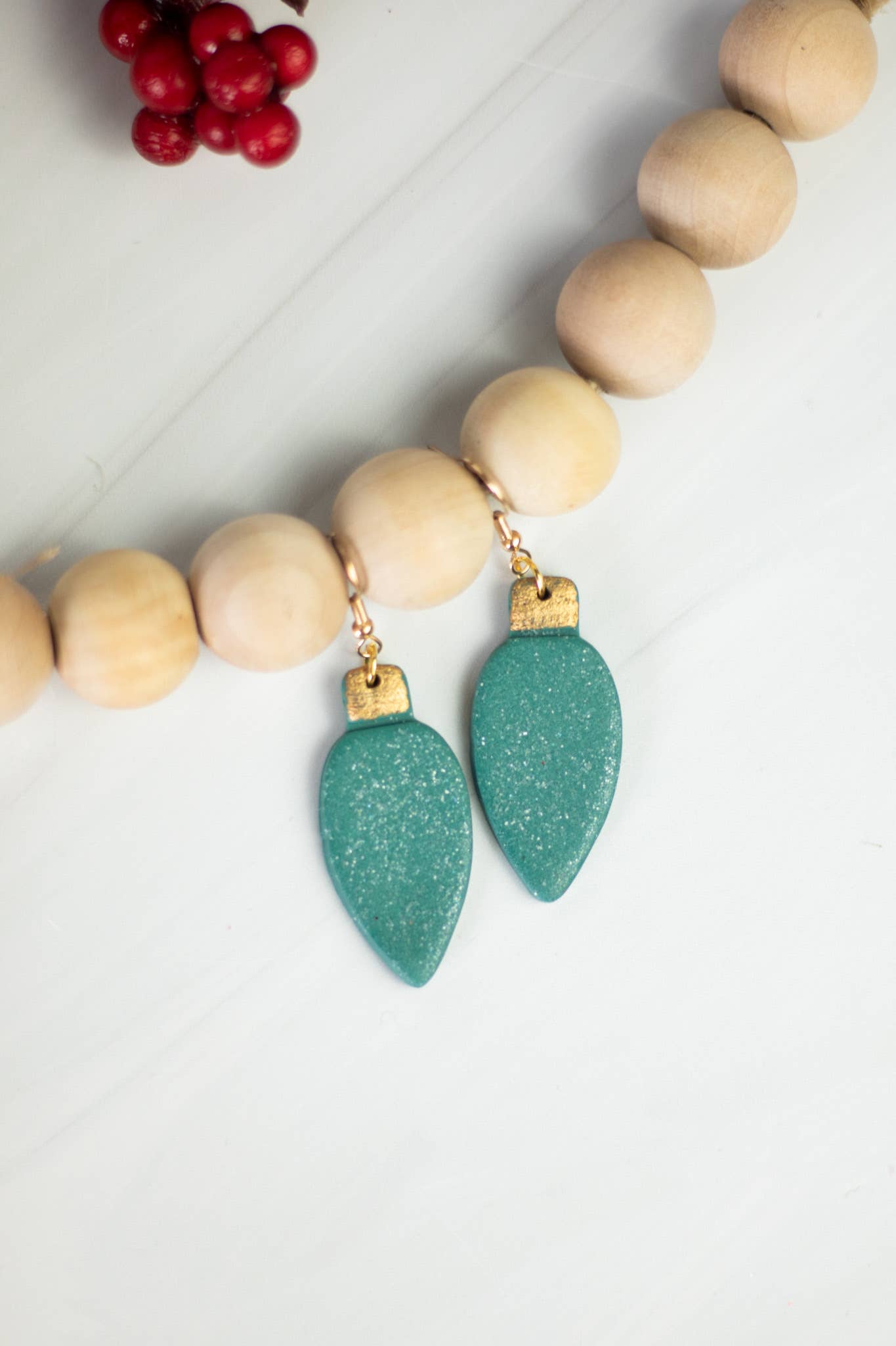 Sparkly Bulb Clay Dangle Earrings