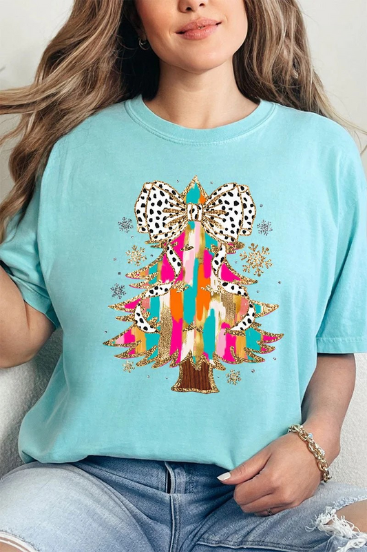 Glitzy Christmas Tree Comfort Colors Adult Ring-Spun Cotton Tee