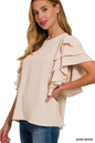 Airflow Multi-Tiered Ruffle Sleeve Blouse