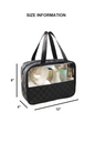 Checkered pattern travel clear bag, color options