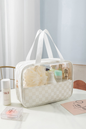 Checkered pattern travel clear bag, color options